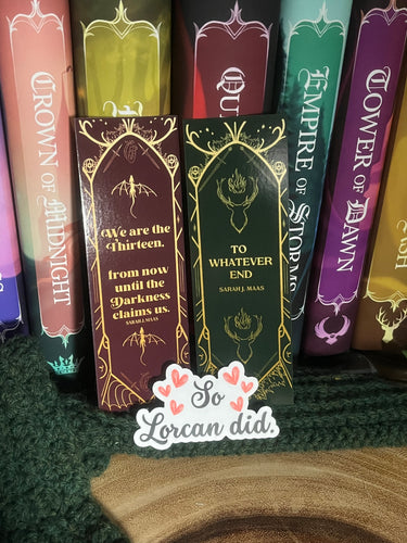Throne of Glass Bookmark/Sticker Pack Officially Licensed